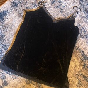 Free People Intimately Black Velvet Camisole